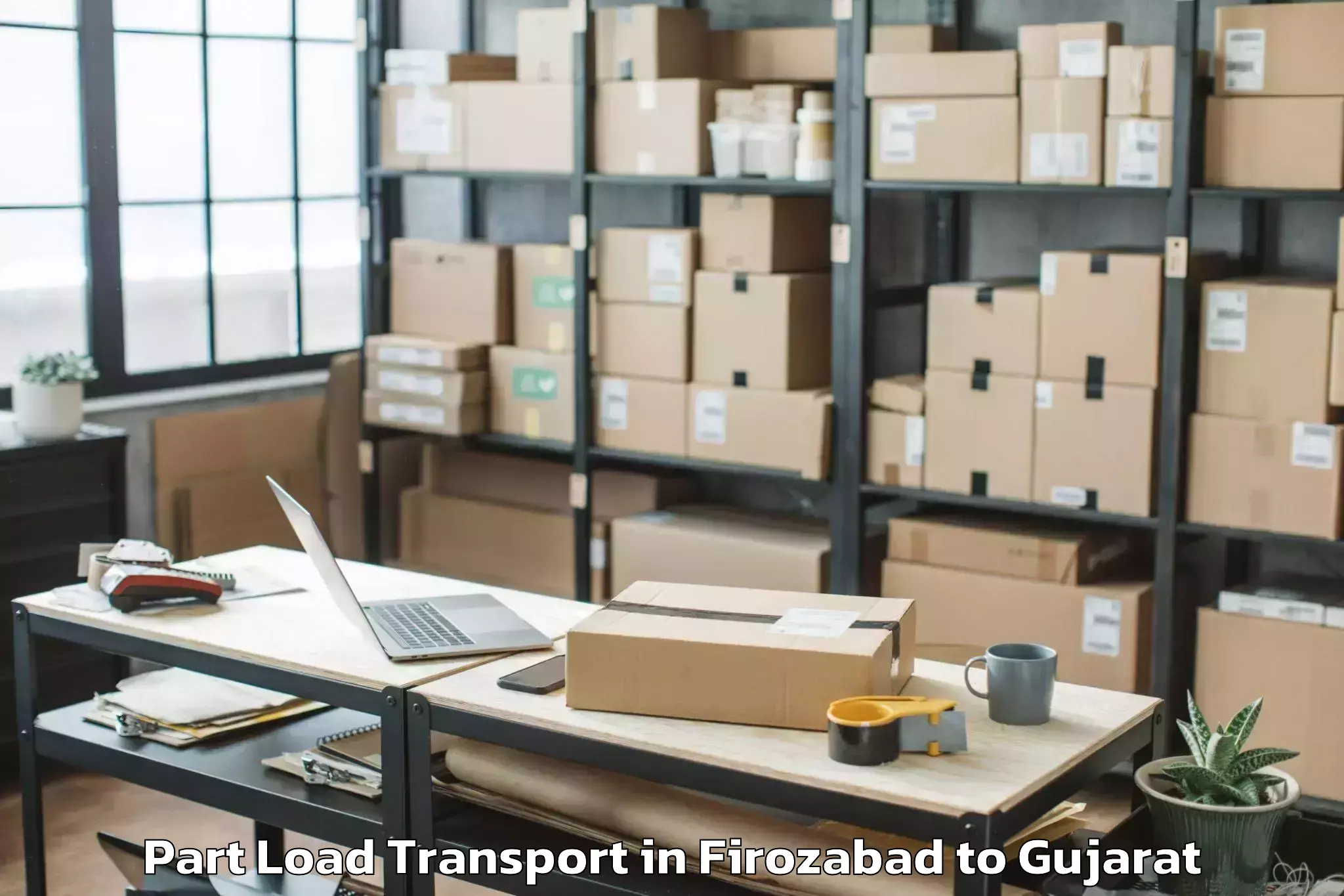 Professional Firozabad to Dakor Part Load Transport